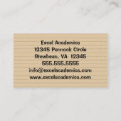 Visitekaartje onderwijsdiensten (Achterkant)