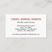 Visitekaartje onroerend goed (Achterkant)