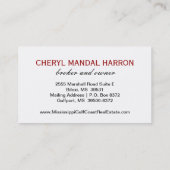 Visitekaartje onroerend goed (Achterkant)