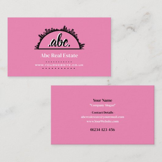 Visitekaartje onroerend goed (Voorkant / Achterkant)