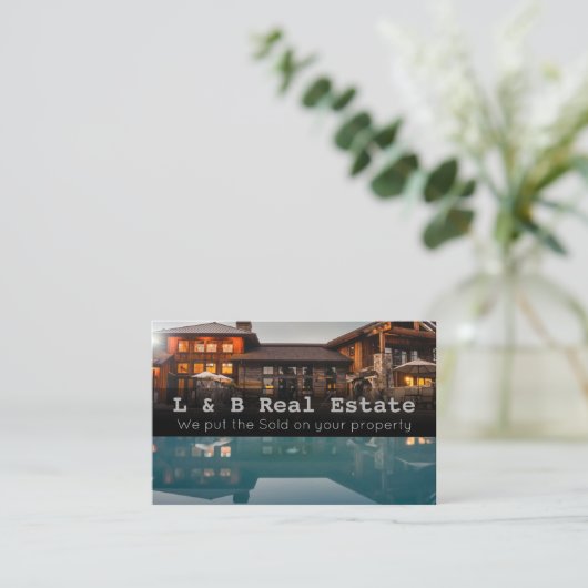 Visitekaartje onroerend goed (Staand voorkant)