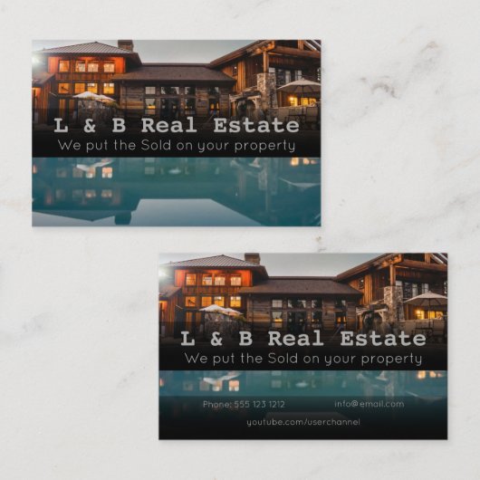 Visitekaartje onroerend goed (Voorkant / Achterkant)