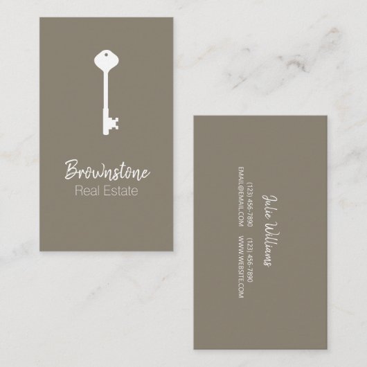 Visitekaartje onroerend goed (Voorkant / Achterkant)