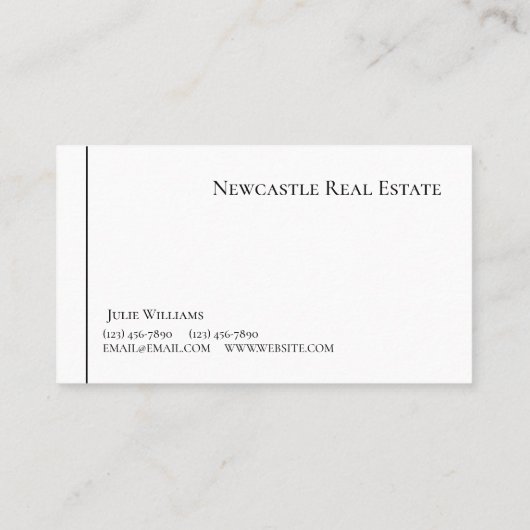 Visitekaartje onroerend goed (Achterkant)