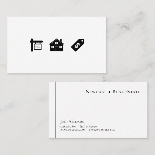 Visitekaartje onroerend goed (Voorkant / Achterkant)