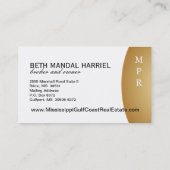 Visitekaartje onroerend goed (Achterkant)