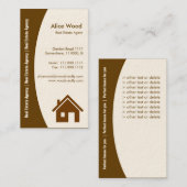 Visitekaartje onroerend goed (Voorkant / Achterkant)