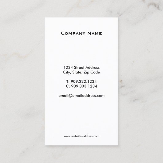 Visitekaartje onroerend goed (Achterkant)