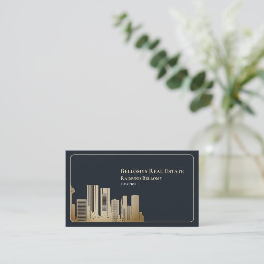 Visitekaartje onroerend goed (Staand voorkant)