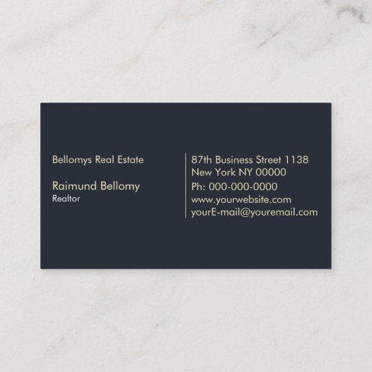 Visitekaartje onroerend goed (Achterkant)