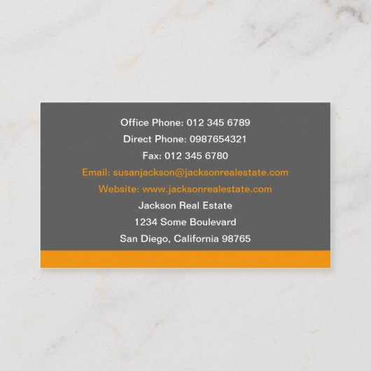 Visitekaartje onroerend goed (Achterkant)