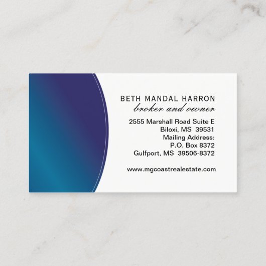 Visitekaartje onroerend goed (Achterkant)