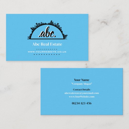 Visitekaartje onroerend goed (Voorkant / Achterkant)