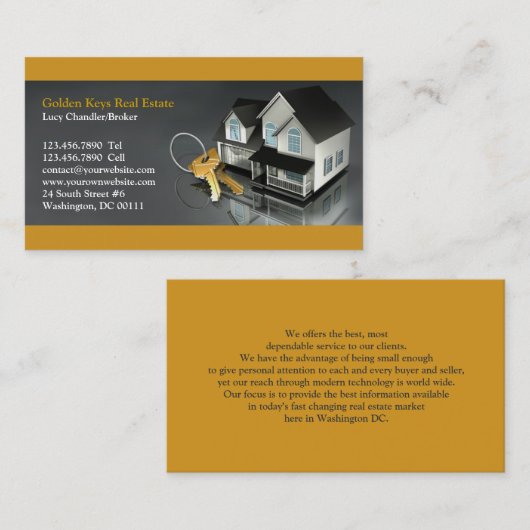 Visitekaartje onroerend goed (Voorkant / Achterkant)