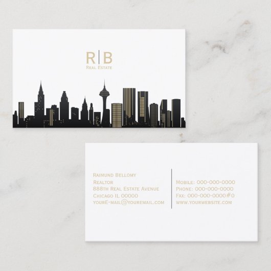 Visitekaartje onroerend goed (Voorkant / Achterkant)