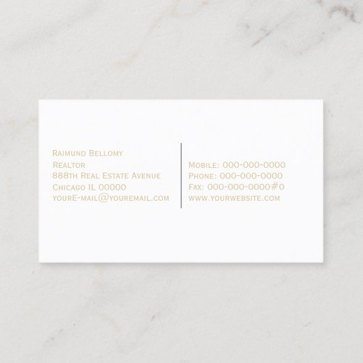 Visitekaartje onroerend goed (Achterkant)