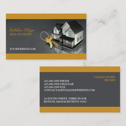 Visitekaartje onroerend goed (Voorkant / Achterkant)