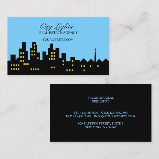 Visitekaartje onroerend goed (Voorkant / Achterkant)