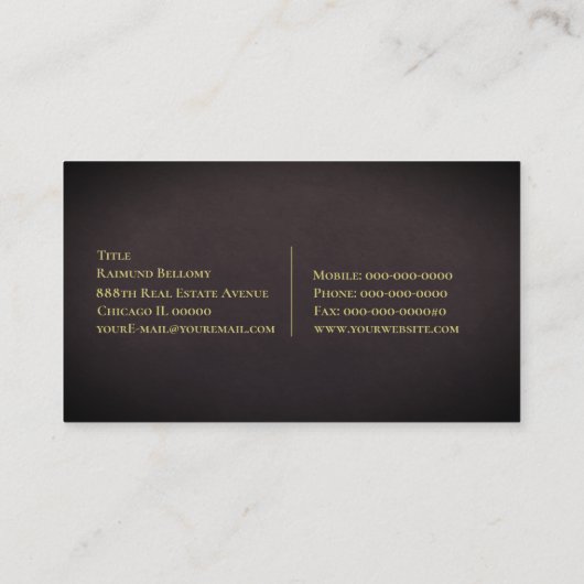 Visitekaartje onroerend goed (Achterkant)