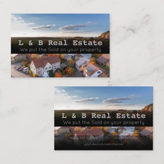 Visitekaartje onroerend goed (Voorkant / Achterkant)