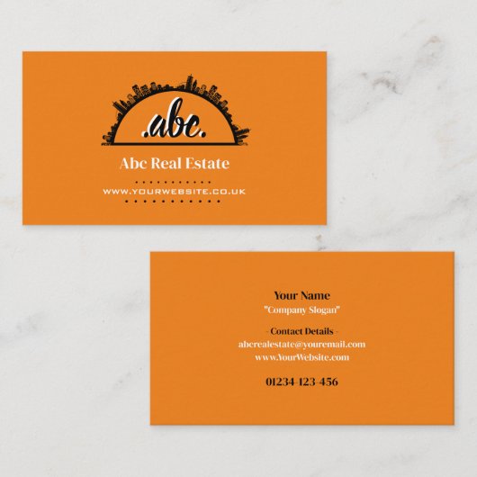 Visitekaartje onroerend goed (Voorkant / Achterkant)