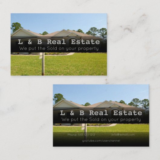 Visitekaartje onroerend goed (Voorkant / Achterkant)