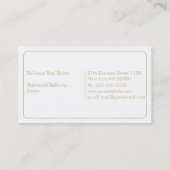 Visitekaartje onroerend goed (Achterkant)