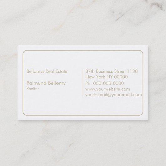 Visitekaartje onroerend goed (Achterkant)