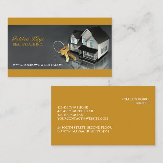 Visitekaartje onroerend goed (Voorkant / Achterkant)