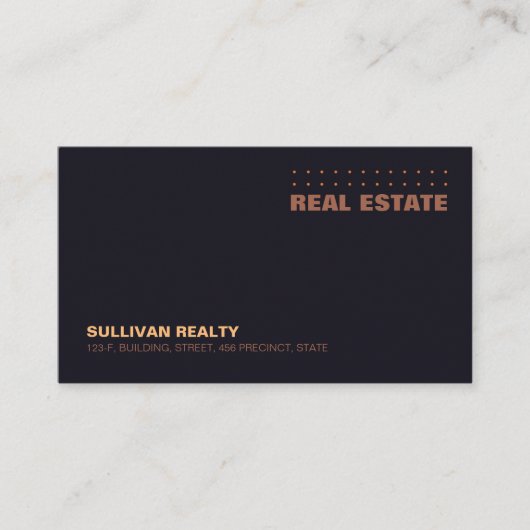 Visitekaartje onroerend goed voor realiteitseigens (Voorkant)