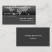 visitekaartje : Ontwerp 2 van zwarte en grijze Wer (Voorkant / Achterkant)