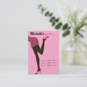 Visitekaartje ontwerp voor mode meisje (Staand voorkant)