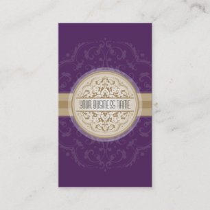 VISITEKAARTJE Oosterse mandala paarse gouden