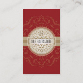 VISITEKAARTJE Oosterse mandala rood goud