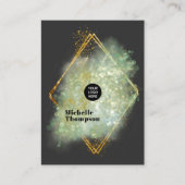 Visitekaartje op het Black and Gold Bokeh Square (Voorkant)