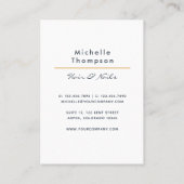 Visitekaartje op het Black and Gold Bokeh Square (Achterkant)