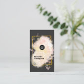 Visitekaartje op het Black and Gold Bokeh Square (Staand voorkant)