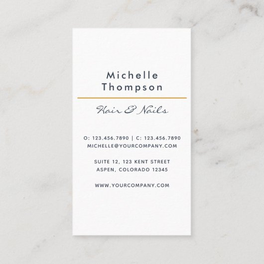 Visitekaartje op het Black and Gold Bokeh Square (Achterkant)