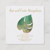 Visitekaartje op het Groen en Gold Leaf Square (Achterkant)