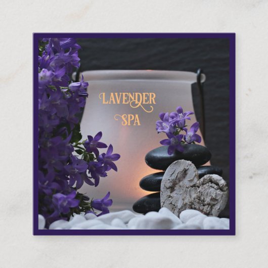 Visitekaartje op het lavender Spa Square (Voorkant)