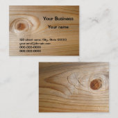 visitekaartje op onafgewerkt hout (Voorkant / Achterkant)