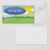 Visitekaartje op velden en zonneschijn (Voorkant / Achterkant)