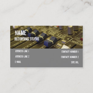 Visitekaartje Opname Studio