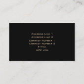 Visitekaartje Opname Studio (Achterkant)