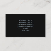 Visitekaartje Opname Studio (Achterkant)