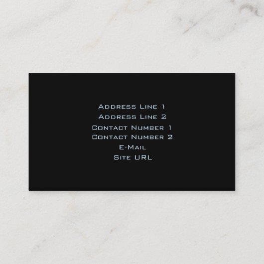 Visitekaartje Opname Studio (Achterkant)