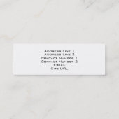 Visitekaartje Opname Studio (Achterkant)