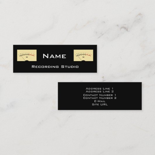 Visitekaartje Opname Studio (Voorkant / Achterkant)
