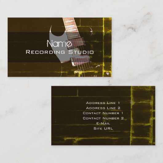 Visitekaartje Opname Studio (Voorkant / Achterkant)