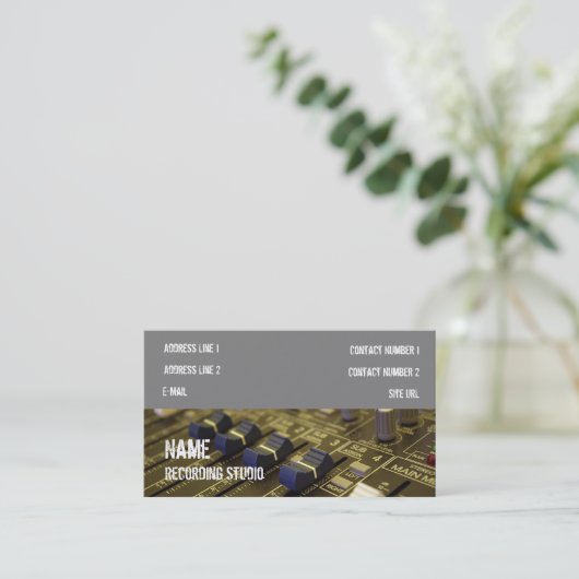 Visitekaartje Opname Studio (Staand voorkant)